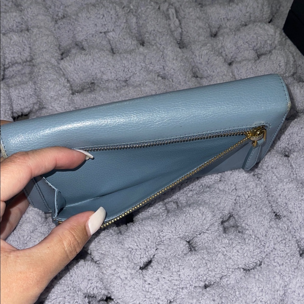 Prada Light Blue Leather Wallet - Picture 8 of 8